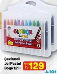 GLOBOX ÇEVİRMELİ JEL PASTEL BOYA 12'Lİ